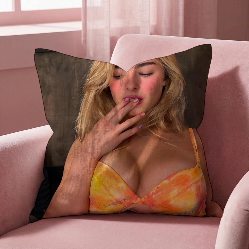 Addison Rae Cushion Cover Multi-Scene Pillow Cover for Home & Car - Reversible, Soft & Durable for Daily Use