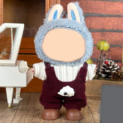Set Haine pentru Păpuși pentru Păpuși La Bubu de 17 cm Salopetă Elegantă Rochie Moale pentru Păpuși Ținută Stilată de Expoziție Cadou pentru Iubitorii de Păpuși