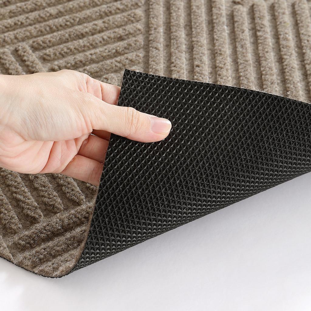 Geometryczna wycieraczka 3D antypoślizgowa profesjonalna mata wejściowa - super chłonna, pyłoszczelna, trwała i zmywalna do domu/biura