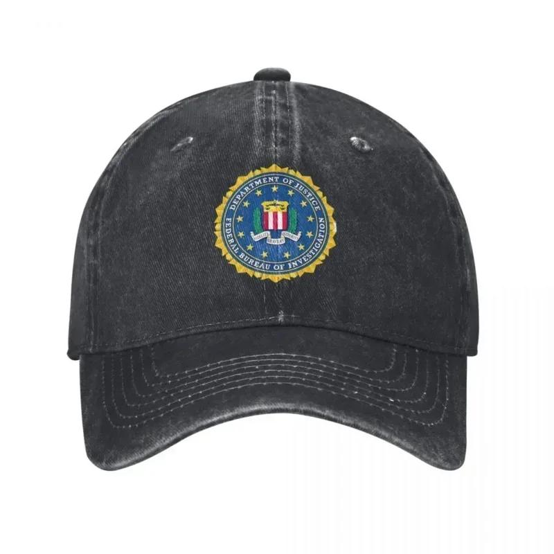 Vintage Swat F-FBI Logo Letter Baseball Caps Men Women Distressed Denim Washed Sun Cap Outdoor All Seasons Travel Gift Caps Hat