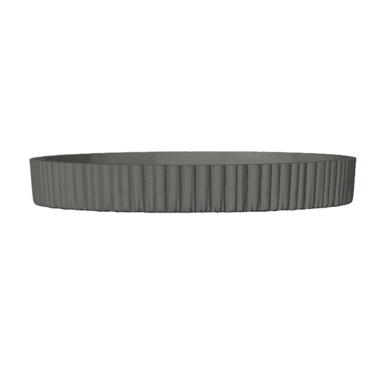 Round Decorative Tray for Coffee, Dining Table, Countertop, 3D Printed Scalloped Edge Serving Tray for Farmhouse, Kitchen, Home, Living Room