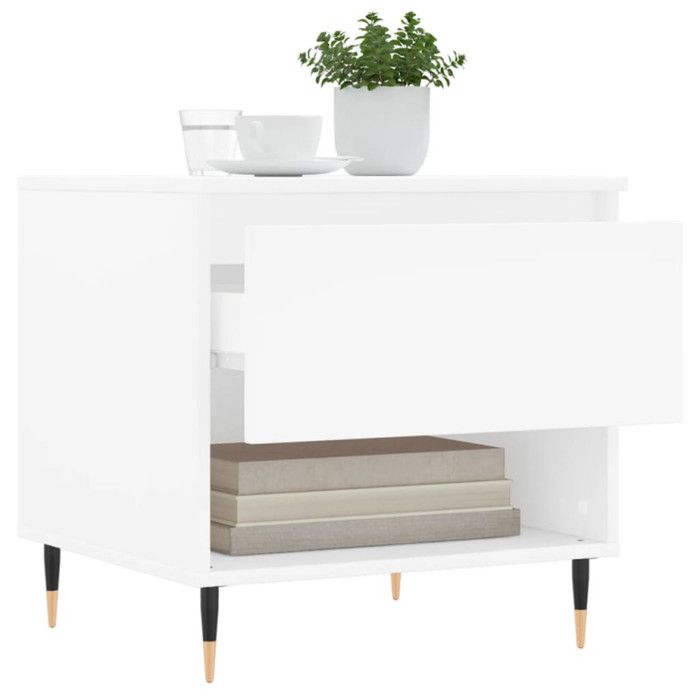 VidaXL Coffee Tables 2 Pcs White 50x46x50 Cm Engineered Wood 830893