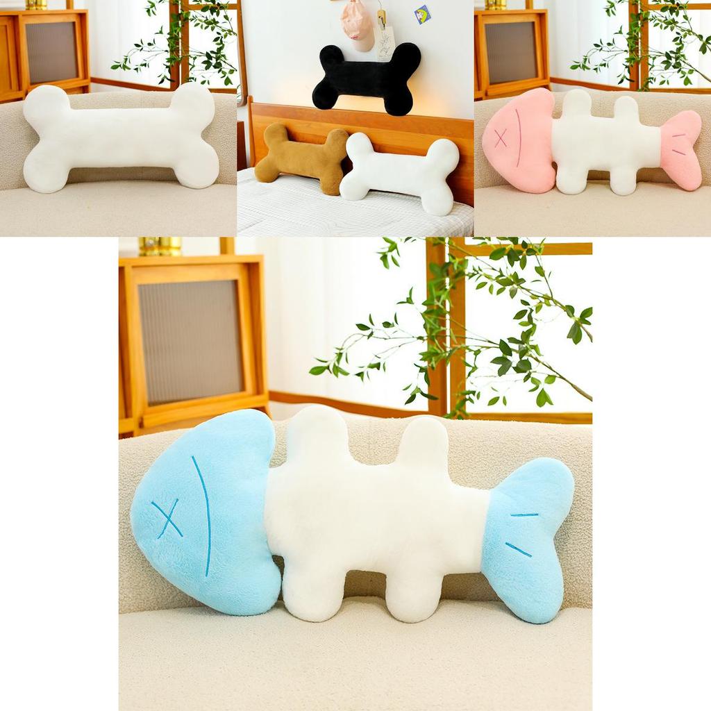 Plush Fish Bone Pillow With Soft Pp Cotton Filling For Kids And Adults
