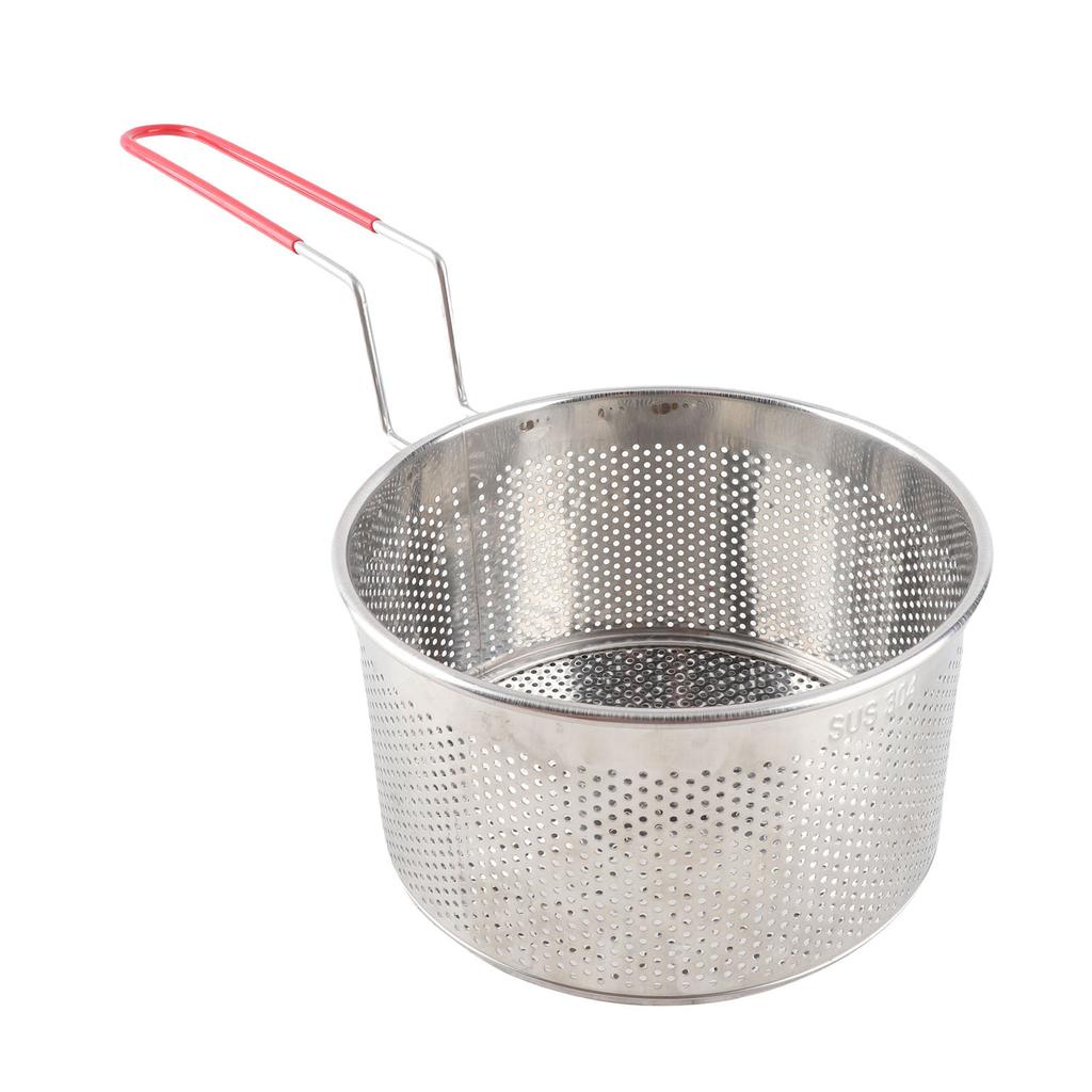 304 Stainless Steel French Fries Basket Multifunctional High Temperature Proof Round Deep Fry Basket Net Potato Cooking