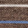 [Ojie] Silk 100% Knit Tie, Striped Pattern, Narrow Tie, Slim Tie, Brown NK-032