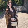 Celebrity Daughter Expensive Old Money Style Leopard Print Scarf Shawl Women's Fashionable High-end Thin Style Air-conditioned Room with Silk