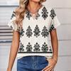 Womens Tops Short Sleeve Tee Summer V Neck Shirts Work Blouses Business Tunic