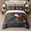 Patchwork Quilt Theme Custom Text Or Name 3Pcs Bedding Set 1 Flat Sheet & 2 Pillowcases Personalized Home Bedding
