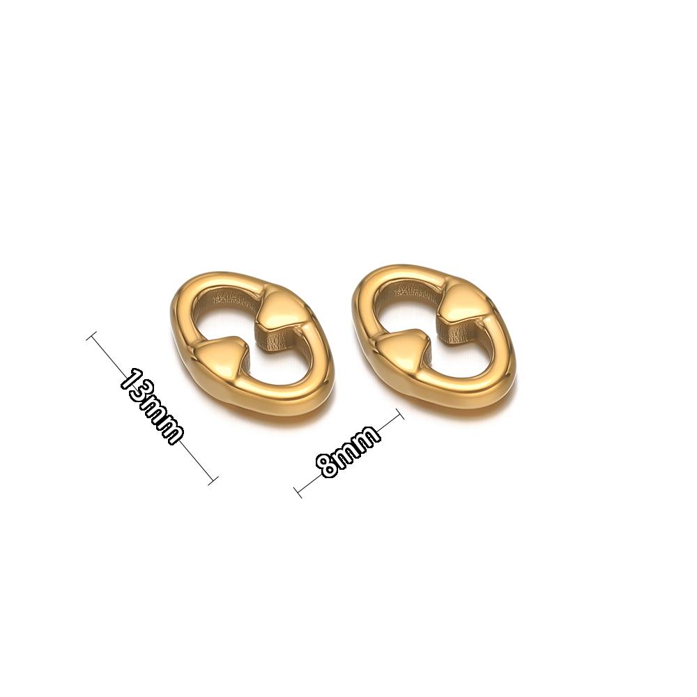 20 Stück 304 Edelstahl Oval Q-förmige Anhängerverbinder für DIY Schmuckzubehör Halskettenanhänger Ohrringe Herstellung Zubehör