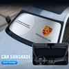 Osłona przeciwsłoneczna na przednią szybę samochodu Osłona okna Przednia osłona przeciwsłoneczna Ochrona dla Cayenne Panamera Macan Boxster Cayman 718 911 Naklejka