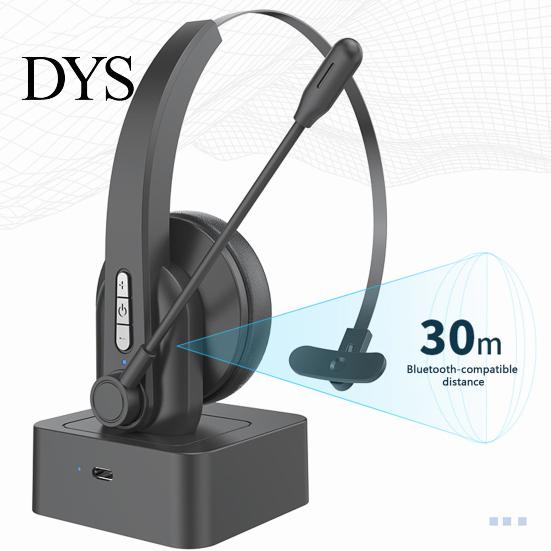 Wireless Earphone Headset Bluetooth-compatible 5.0 Noise Reduction Truck Driver Business Headphone Over Ear with Mic for