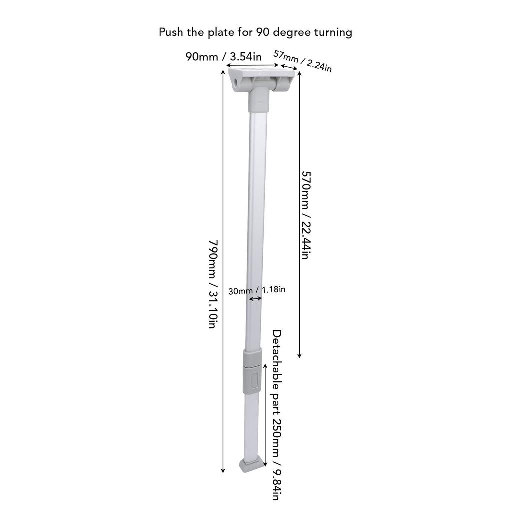 790mm Wohnmobil Tischbein 790mm Aluminiumlegierung Klappbares Tischfußbein für Yacht Boot Reiseanhänger