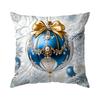 Christmas Ball Bow Decoration Pillowcase Printed Polyester 40/45/50Cm Throw Pillowcover Decor Sofa Cushion Pillowslip Home Decor