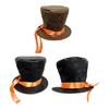 Cappello a Cilindro Era Jazz Cappello da Cabaret Leggero Misto Cotone Adatto per Feste Eventi in Costume
