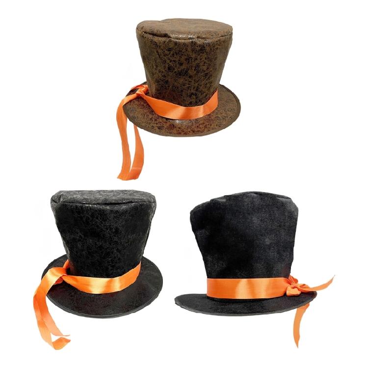 Top Hat Jazz Era Cabaret Hat Lightweight Cotton Blend Suitable For Parties Costume Event