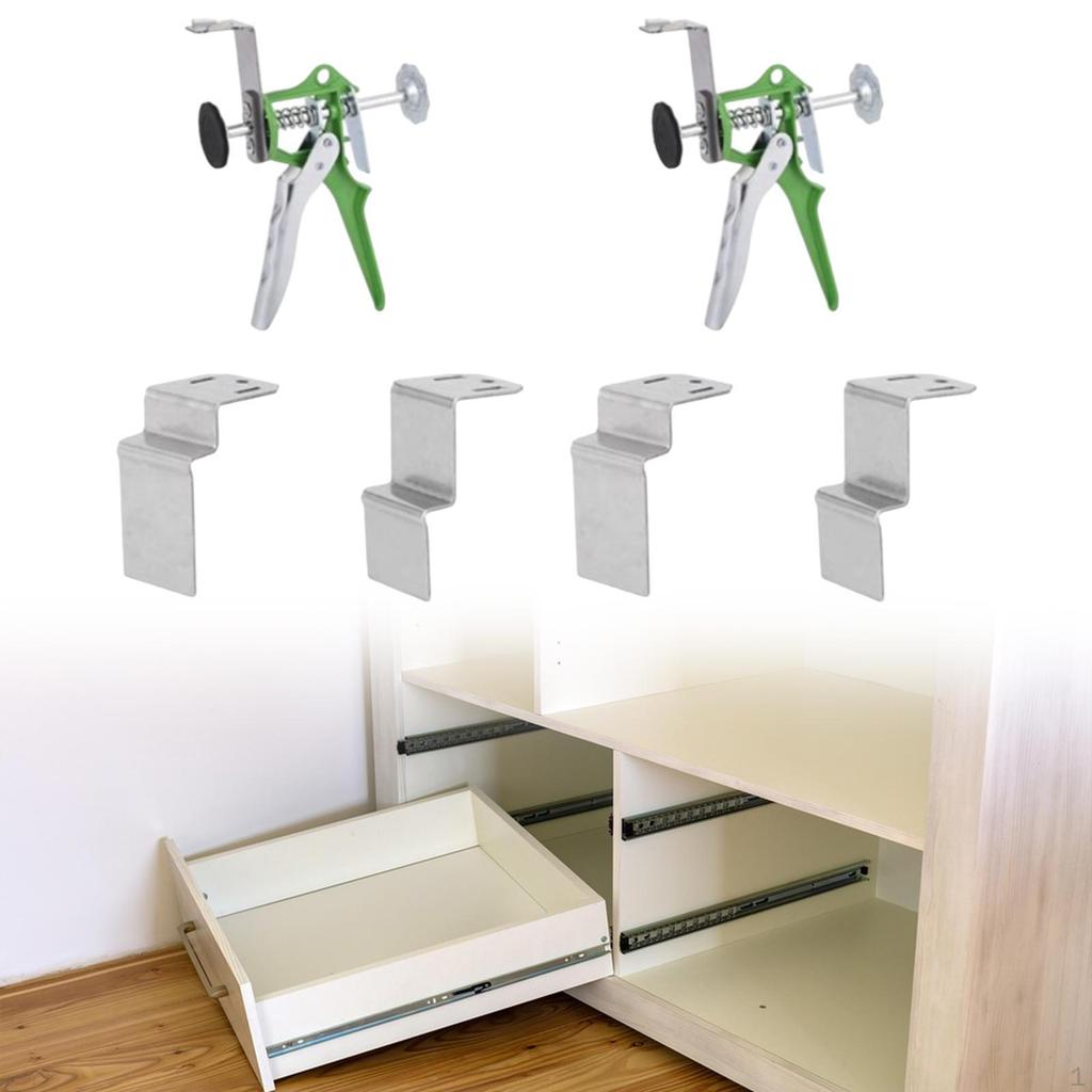 2x Drawer Front Panel Installation Clamps Fixing Labor Saving Efficient Universal