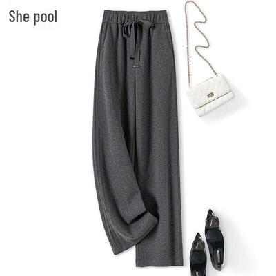 Women's Drawstring Elastic Waist Draped Casual Pants