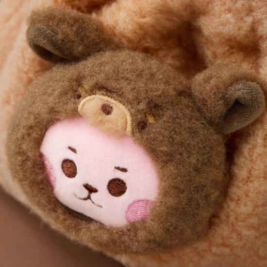 BT21 Dětský plyšový váček na provázek s nadýkaným obličejem