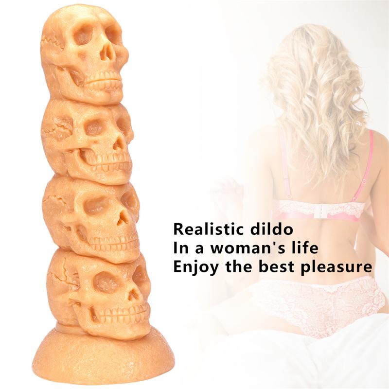 11cm Skull Oversized Anal Plug Penis Shaped Anal Plug Alternative Anal Dilator Huge Chrysanthemum Masturbation Device
