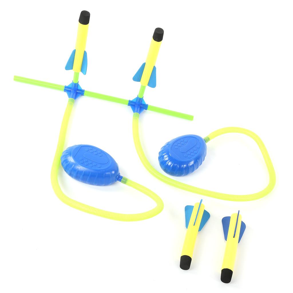 Outdoor Kid Air Pump Jump Rocket for Fun Relaxation 2 Kids Pump Jump Rocket Set for Kids