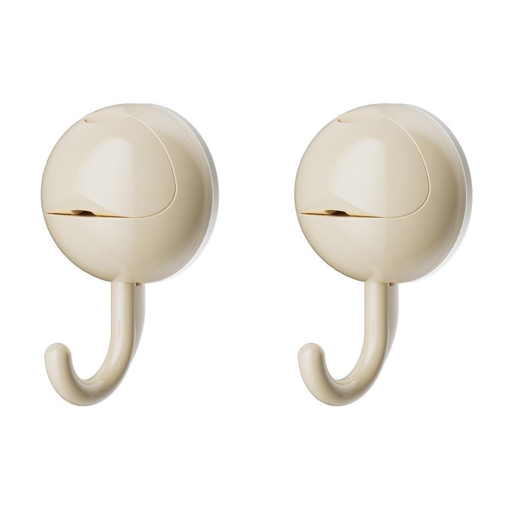 2Pcs Decorative Suction Cup Hook Plastic Towel Hanger Convenient Clothes Towel Storage Hook  Kitchen