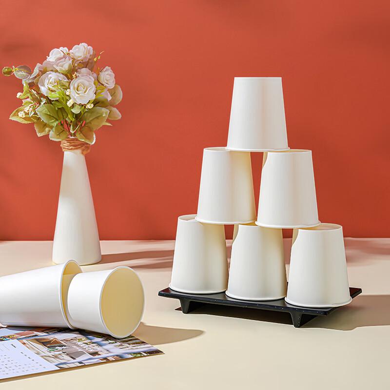 Xinxian Shenghuo 260mL Solid Color Disposable Paper Coffee Cups, 80 Count