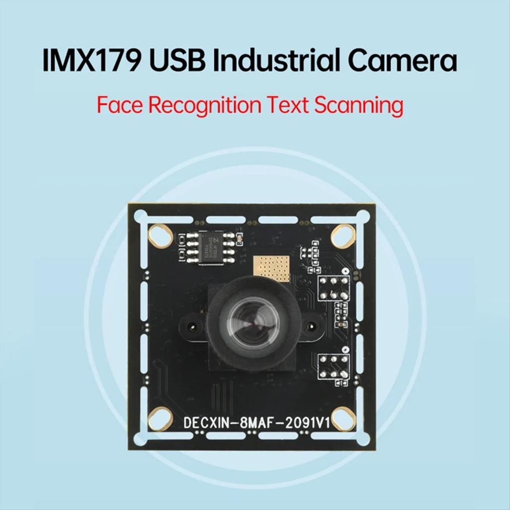 2025 New IMX179 8MP HD Camera Module Fixed Focus Wide Angle Face Recognition/Document Scanning USB Camera for Machine Vision