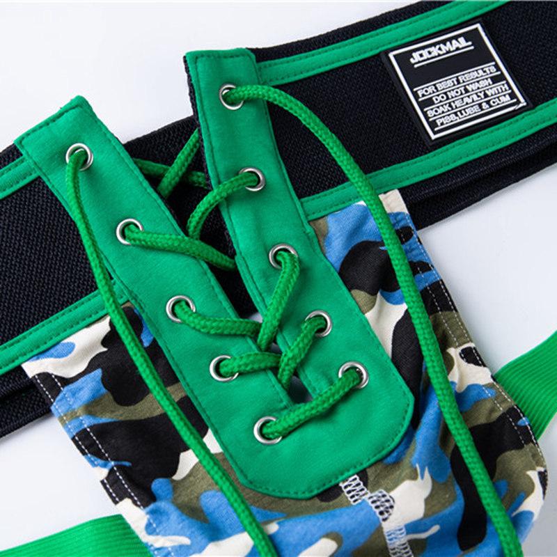 Jockstraps JOCKMAIL Lace-up Adjustable Size Men's Thong Underwear Extra Wide Waistband Low Waist Style Soft Breathable Comfortable Underpants