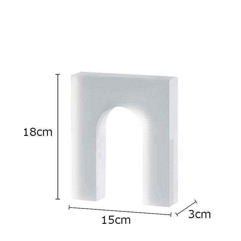 Colorful Geometric Crystal Arch Ornaments Transparent Geometric Square Crystal Statue Desk Decoration Glass Crafts Sculpture