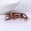 Oil Dripping Tiger Brooches for Women Unisex Animal Pins Banquet Party Backpack Gifts Jewelry Accessories