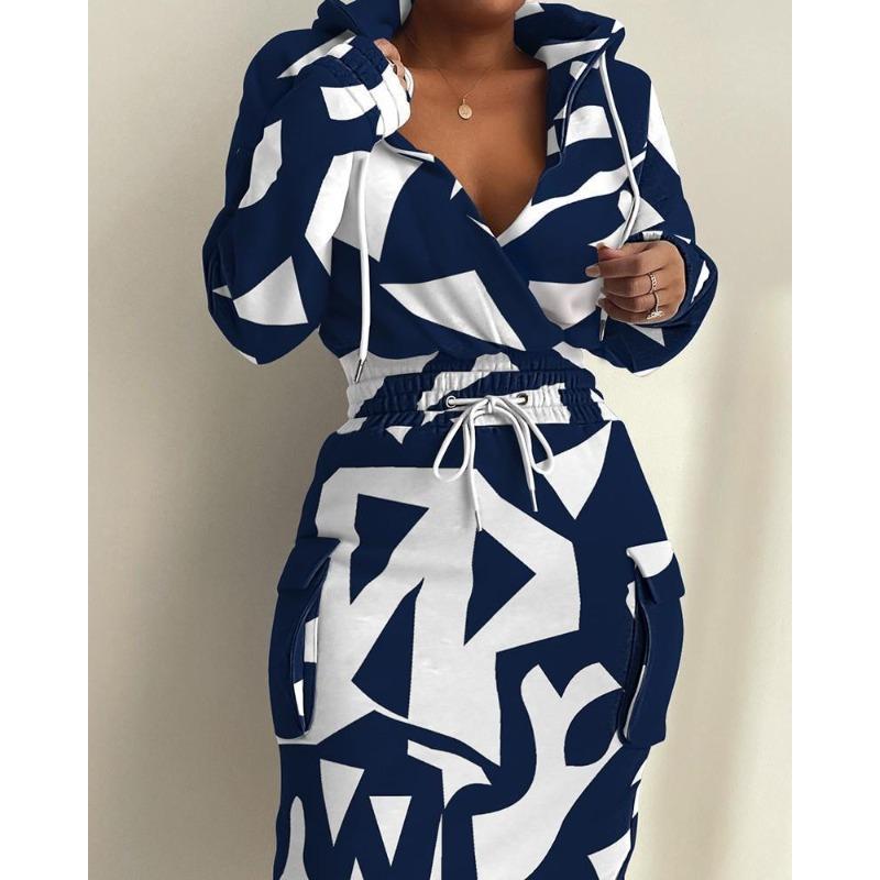 IHUASU Women's Fashion Autumn Winter Long Sleeve Casual Dresses Elegant