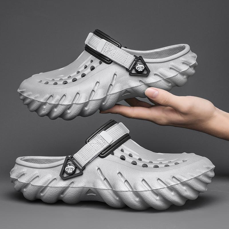 

Новые мужские сандалии, мужские сабо, камуфляжные летние пляжные тапочки, мужская уличная повседневная обувь, мужские сандалии, обувь для воды, мужские шлепанцы 38