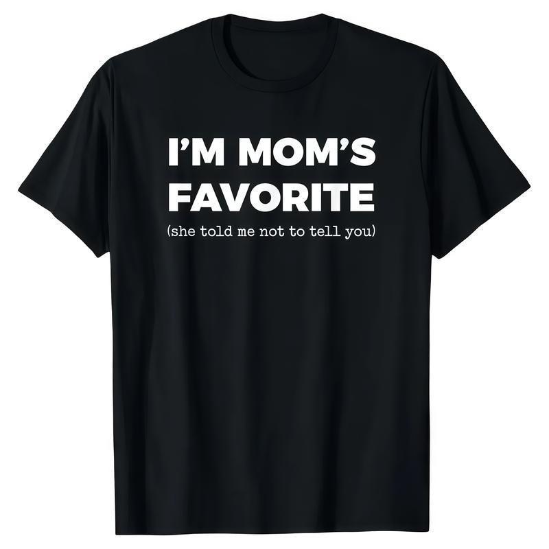 Cotton Funny Moms Favorite Son Daughter I m Mom s Favorite T-Shirt Golf Gift S