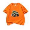 Kids Cotton T Shirt Watercolor Offroad Car Print Crew Neck Short Sleeve Tee Casual Breathable Boys Girls Summer Tops