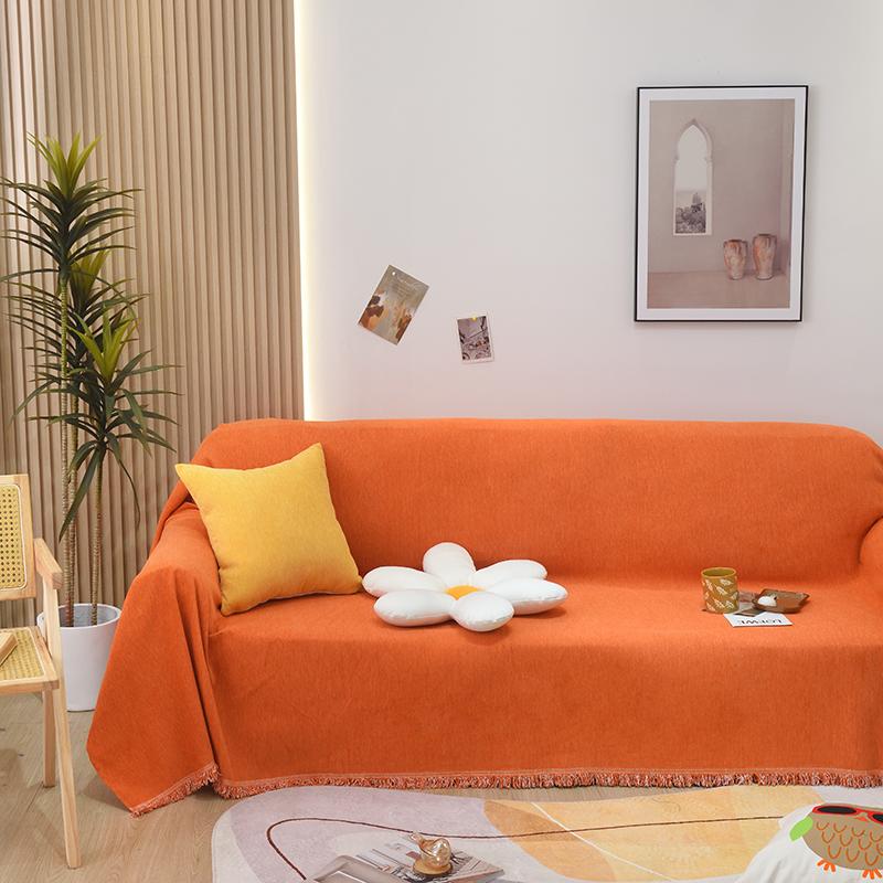 Solid Color Soft Knitted  Blanket   Sofa Protector Solid Smooth Fabric Velvet   Blanket for Bed Travel Protective Cover