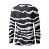 Women's Casual Fashion  Print Long Sleeve O-Neck Pullover Top