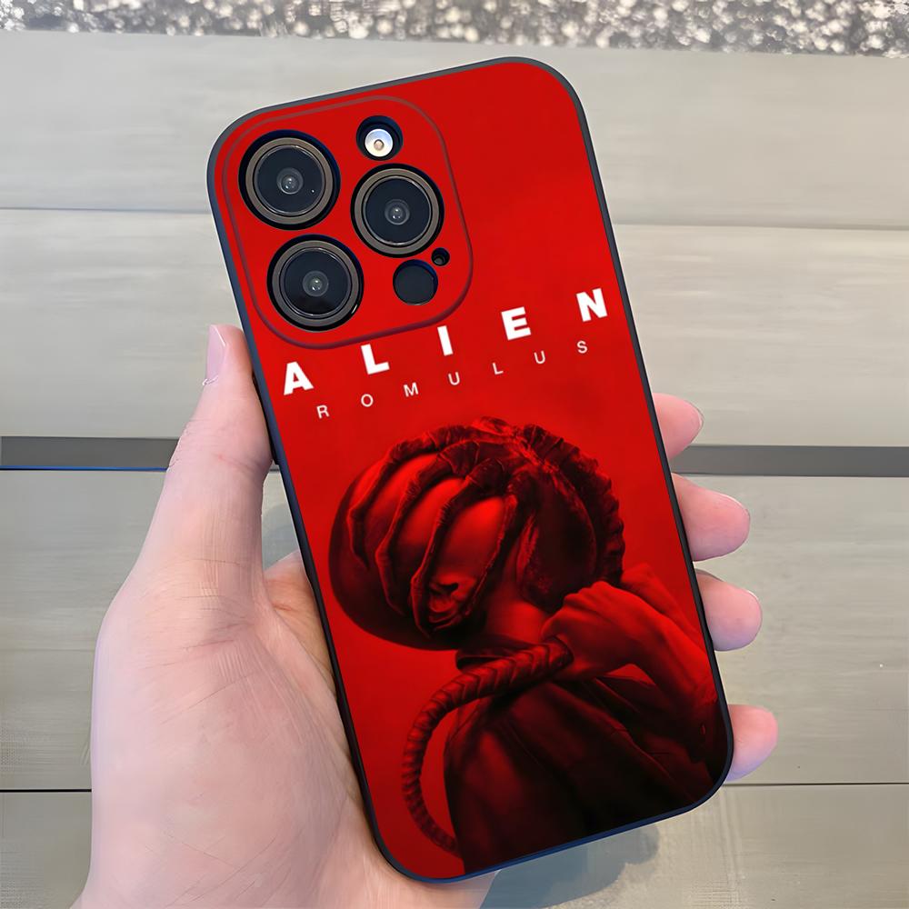 Movie A-Alien Romulus Phone Case For IPhone 17 Air 16 E Pro Max 15 14 13 Mini 12 Pro 11 Max Plus Black Soft Shell