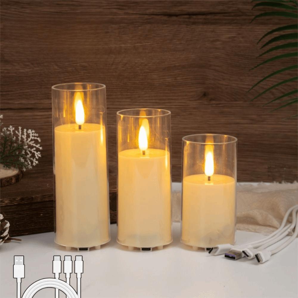 Realistic Flickering LED Flameless Candles with Remote Control Fake Candle Lights  Table Decoration