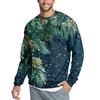 Men's Casual Fashion Printed Round Neck Pullover Sweatshirt