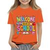 Children's Casual and Fashionable Round-Neck Printed Short-Sleeve Top for Back-to-School