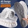 Soft Breathable Shock Absorption Cushion Running Insoles 4D Cloud Technology PU Sole Sports Insoles for Orthopedic Support 2026