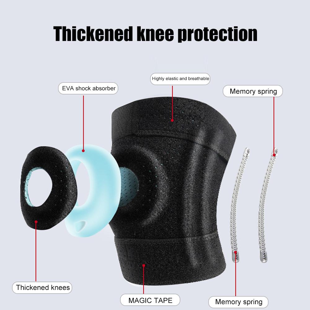 1 Pair Plus Size Knee Brace, Patella Gel Pads & Side Stabilizers For Meniscus Tear, Arthritis & Injury Recovery, Maximum Support