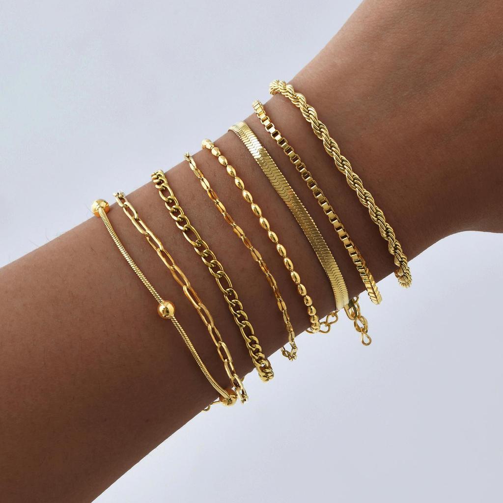 Women's Versatile Twist Chain Bracelet - Stackable and Stylish for Daily Wear