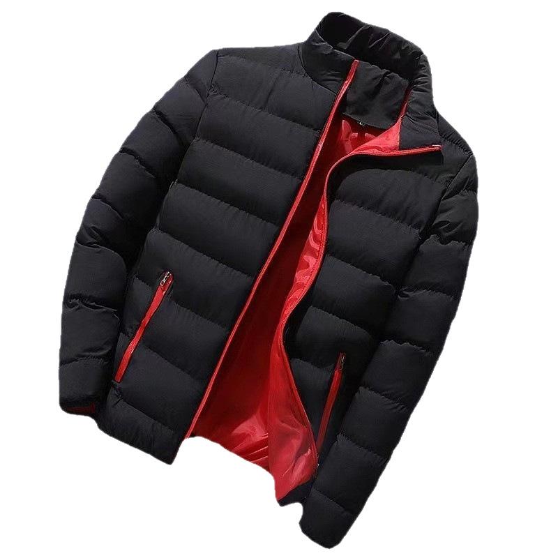 Men's Korean Style Trendy Short Cotton-Padded Jacket, Winter Warmth, Plus Size Available - Ideal for Middle-Aged and Young Men.