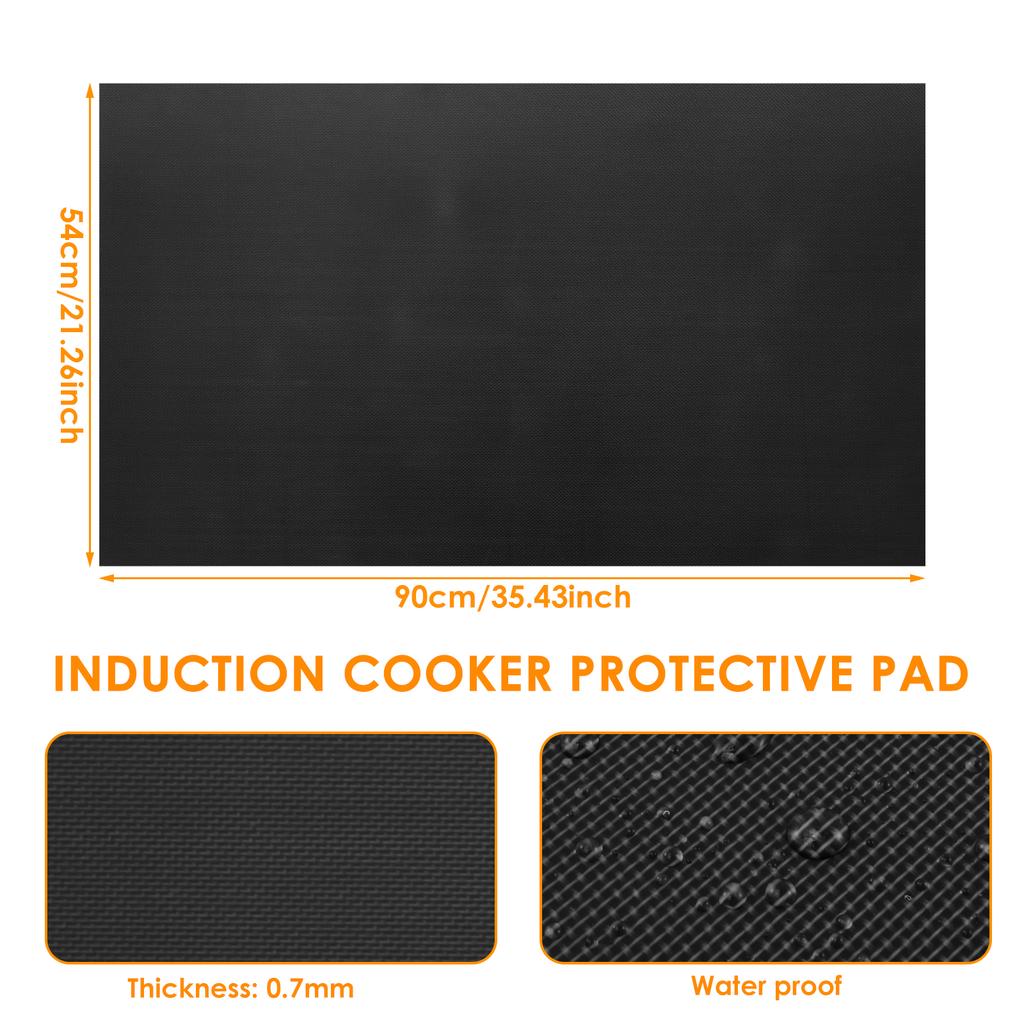 Large Induction Cooktop Protector Mat Reusable Induction Cooktop Cover Translucent Induction Hob Protector Pad for Cooker