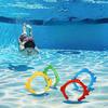 4/8PCs Diving Rings Set - Underwater Swim Training Gear with Fish-Shaped Retrieval Rings, Floatable PVC Pool Toys Adults/Kids