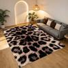 Leopardenmuster Wohnzimmer Rutschfester Bereichsteppich Weicher Teppich für Schlafzimmer Spielzimmer Sofa Büro Heimdekoration Fußmatte Weihnachtsgeschenk C926374