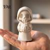 Grim Reaper Pumpkin Figurine 3D Printed Holding Pumpkin, Blank DIY Collectibles for Halloween Paintable Statue, Cute Desktop Shelf Holiday Decor Party