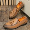 Trend New British Yellow Red Tassel Driving Shoes For Men Dress Evening Wedding Office Footwear Prom Sapato Social Masculino
