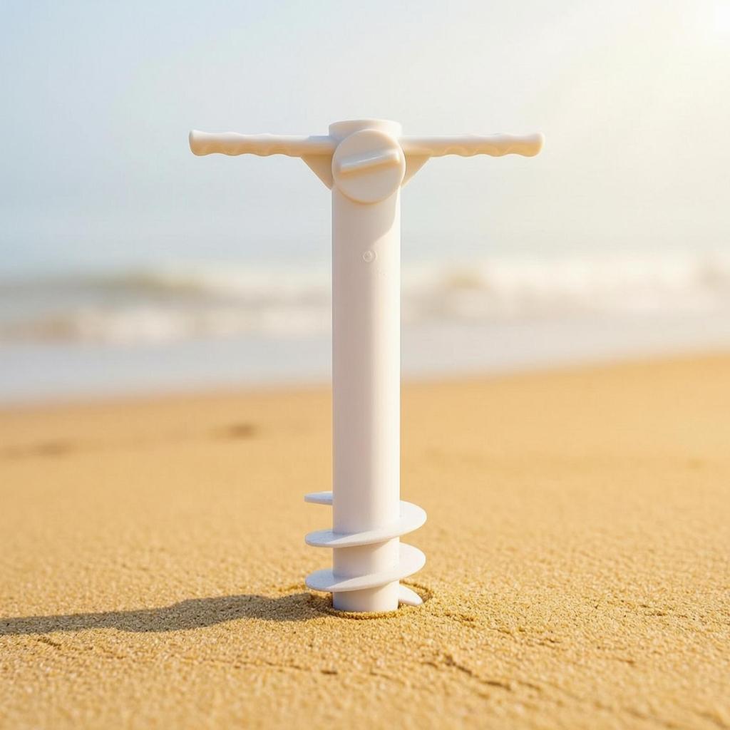 Umbrella Sand Anchor Windproof Holder with Handle No Insert for Garden